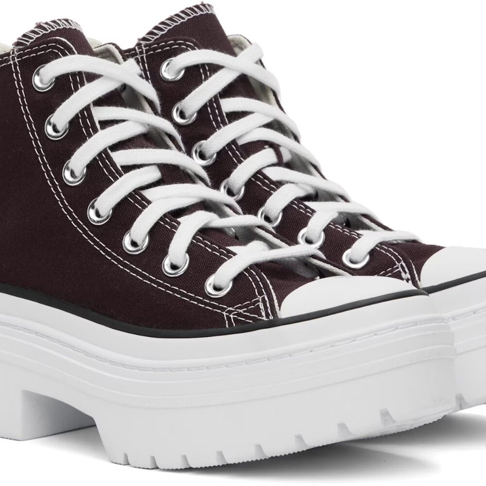 Converse Chuck Taylor All Star Lugged Heel Platform White Bloodstone W Sz 8 NEW - Picture 11 of 11